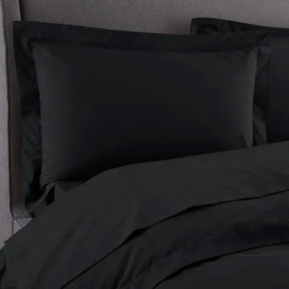 230 Thread Count Duvet Cover - Black, Cotton