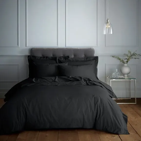 230 Thread Count Duvet Cover - Black, Cotton