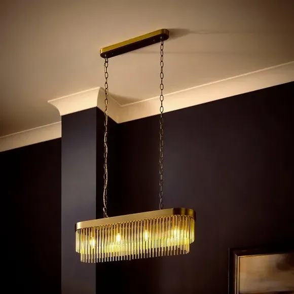 4 Light Adjustable Ceiling Light - Gold, Brass