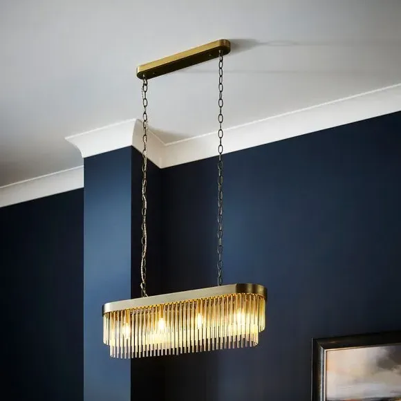 4 Light Adjustable Ceiling Light - Gold, Brass image