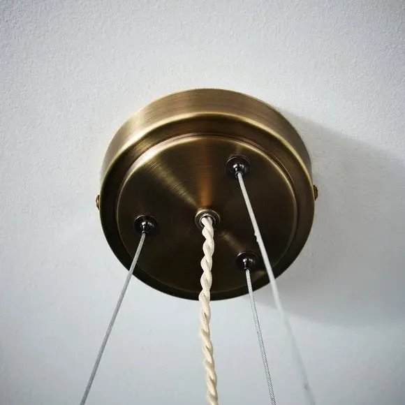 5-Light Adjustable Ceiling Light - Gold, Glass