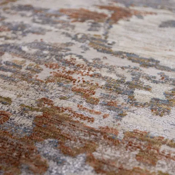 Abstract Ombre Rug with High-Low Pile