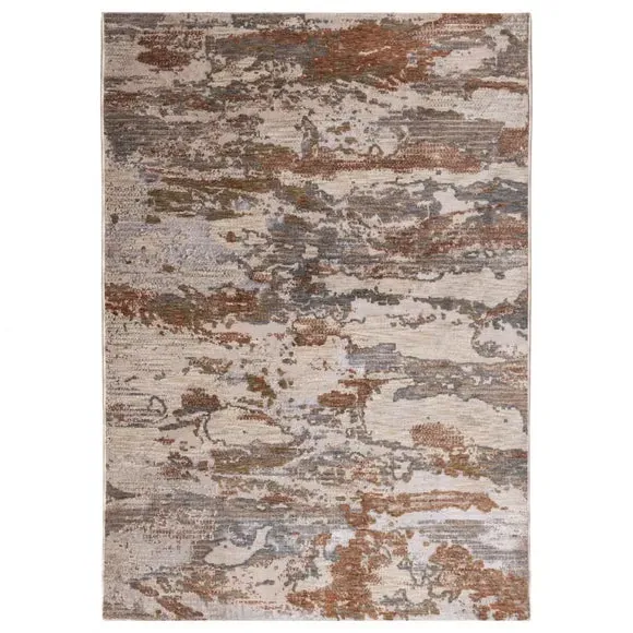 Abstract Ombre Rug with High-Low Pile