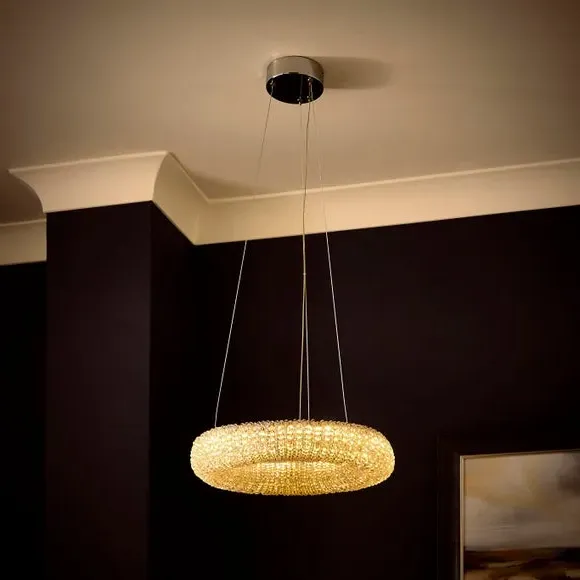 Adjustable Pendant Light with LED - White