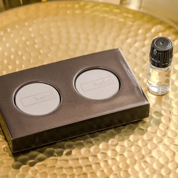 Aroma Stone Diffuser Set with Oil - Brown