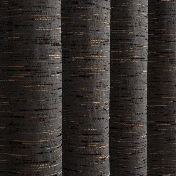 Blackout Pencil Pleat Curtains - Pewter, Fabric