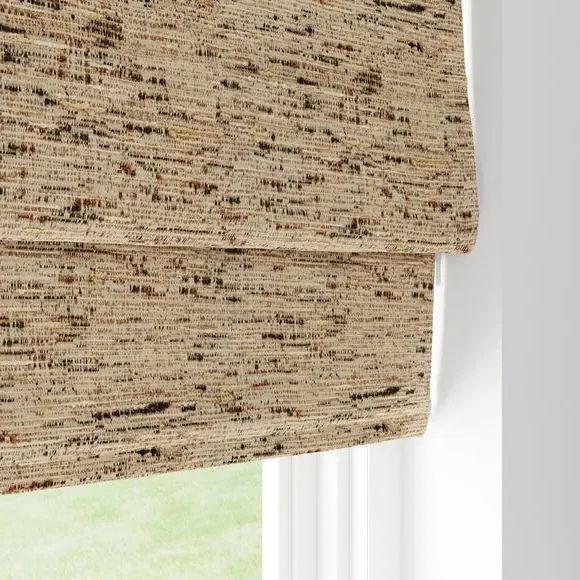 Blackout Roman Blind - Natural, Textured Fabric