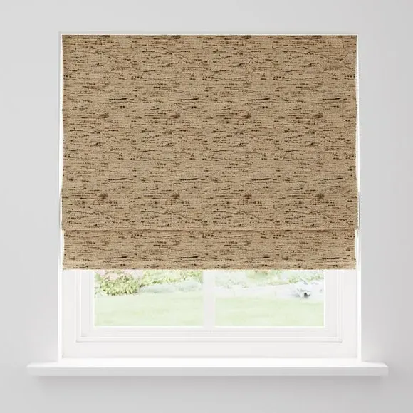Blackout Roman Blind - Natural, Textured Fabric