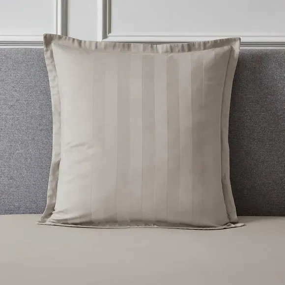 Continental Pillowcase Sateen Stripe - Natural