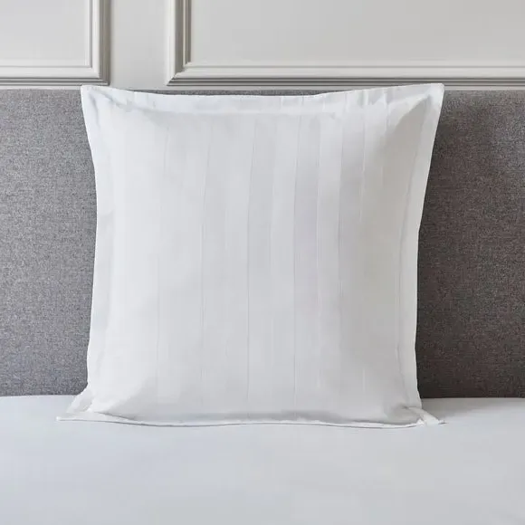 Continental Pillowcase Sateen Stripe - White
