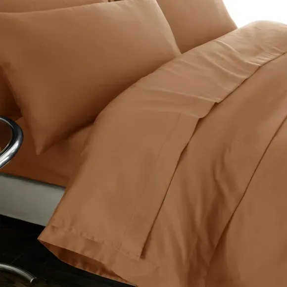 Cotton Sateen Flat Sheet - Bronze, 230 Thread image