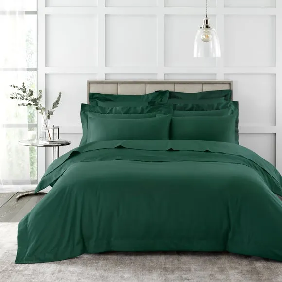 Cotton Sateen Flat Sheet - Green, 230 Thread