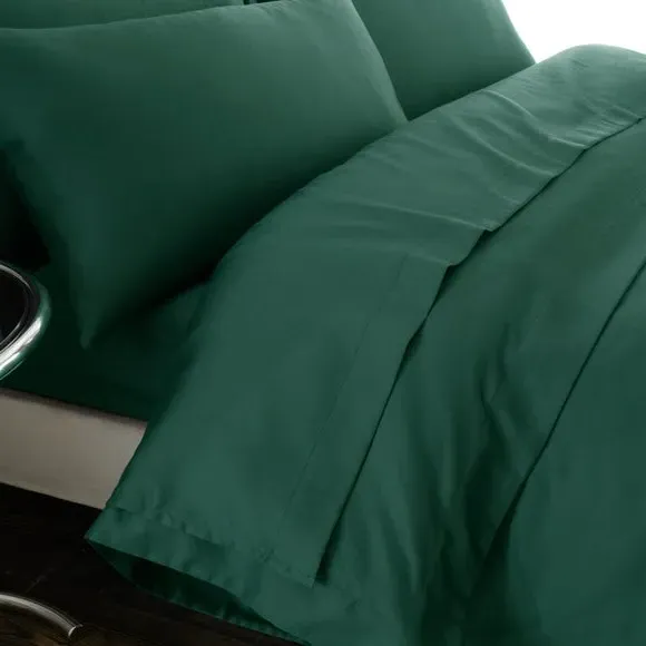 Cotton Sateen Flat Sheet - Green, 230 Thread