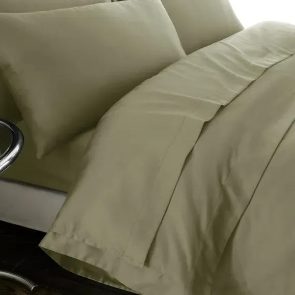 Cotton Sateen Flat Sheet - Pistachio, 230 Thread