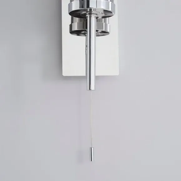 Cylindrical Wall Light - Chrome, Brushed Metal