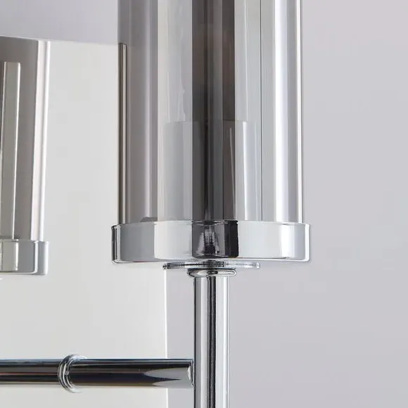 Cylindrical Wall Light - Chrome, Brushed Metal