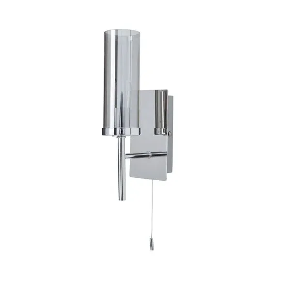 Cylindrical Wall Light - Chrome, Brushed Metal