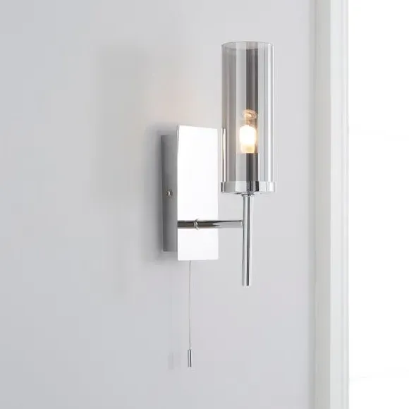 Cylindrical Wall Light - Chrome, Brushed Metal image