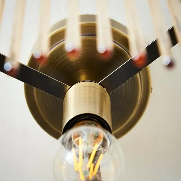 Flush Ceiling Light - Gold, Glass