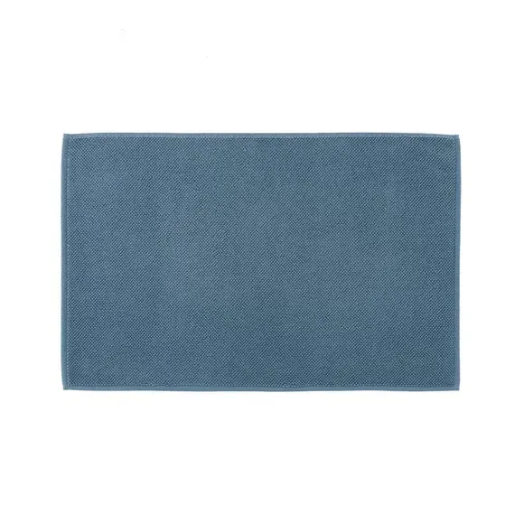 Heavyweight Terry Bath Mat - Blue, Cotton