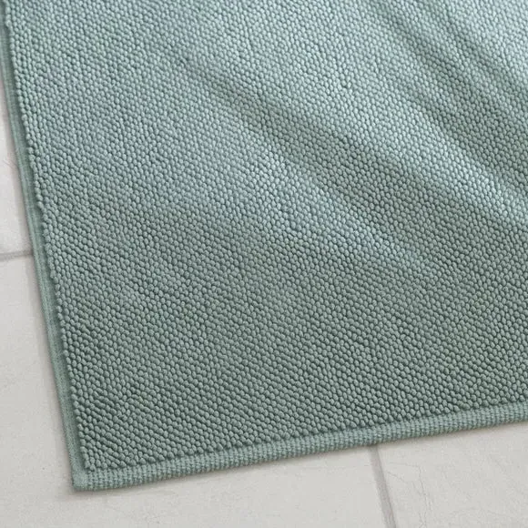 Heavyweight Terry Bath Mat - Green, Cotton