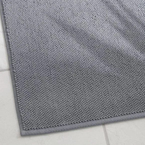 Heavyweight Terry Bath Mat - Grey, Cotton