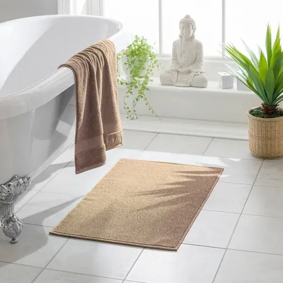 Heavyweight Terry Bath Mat - Grey, Cotton