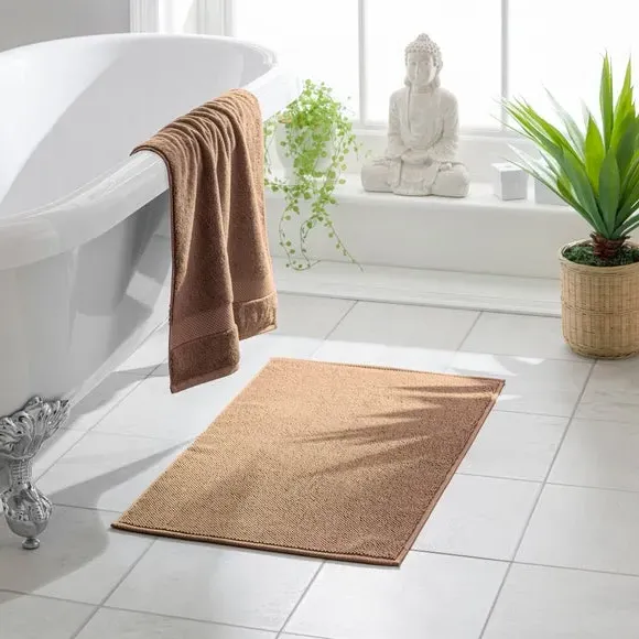 Heavyweight Terry Bath Mat - Mocha, Cotton