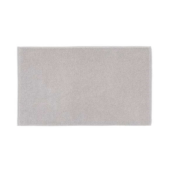 Heavyweight Terry Bath Mat - Silver, Cotton