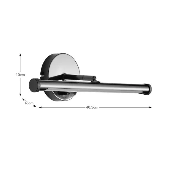 LED Picture Light with Switch - Silver, Metal