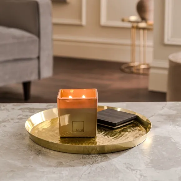 Multi Wick Candle Square Container - Brown