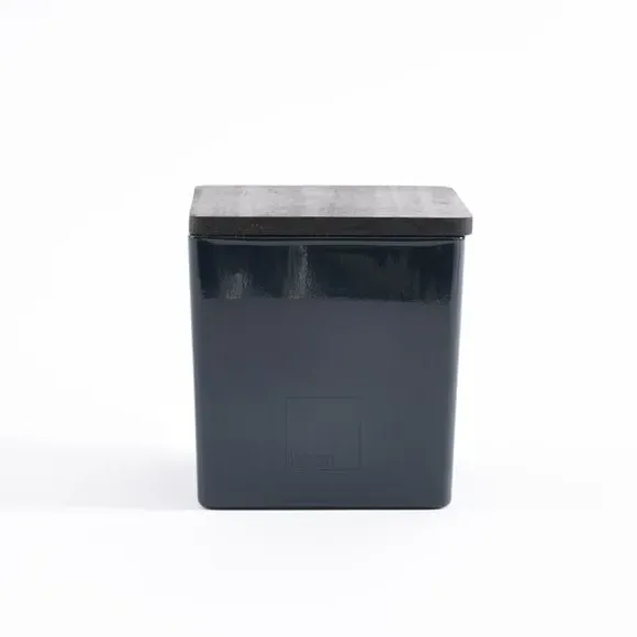 Multi Wick Candle with Wooden Lid - Ink Blue
