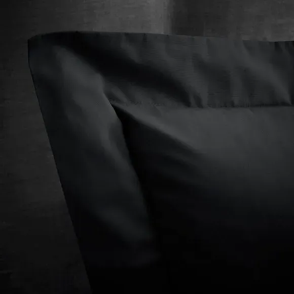 Oxford Pillowcase 230 Thread Count - Black, Cotton