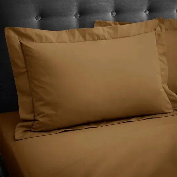 Oxford Pillowcase 230 Thread Count - Caramel, Cotton