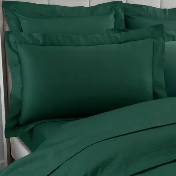 Oxford Pillowcase 230 Thread Count - Green, Cotton image