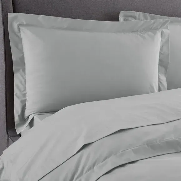 Oxford Pillowcase 230 Thread Count - Grey, Cotton