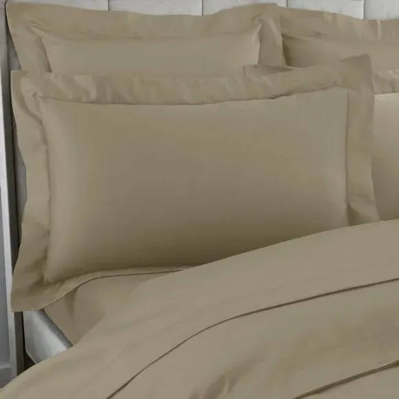 Oxford Pillowcase 230 Thread Count - Pebble, Cotton
