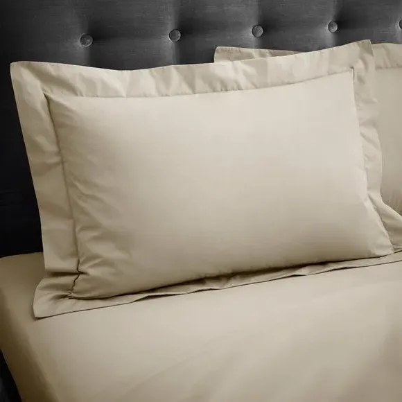 Oxford Pillowcase 230 Thread Count - Sand, Cotton