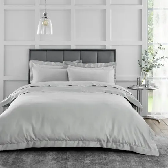 Oxford Pillowcase 230 Thread Count - Silver, Cotton