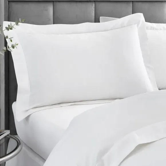 Oxford Pillowcase 230 Thread Count - White, Cotton
