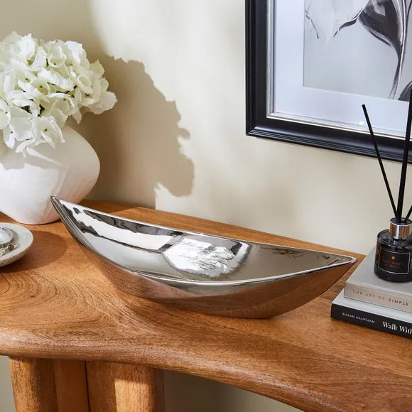 Round Decorative Bowl - Chrome image