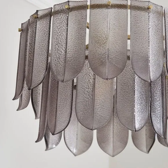 Semi Flush Ceiling Light - Smoke, Metal
