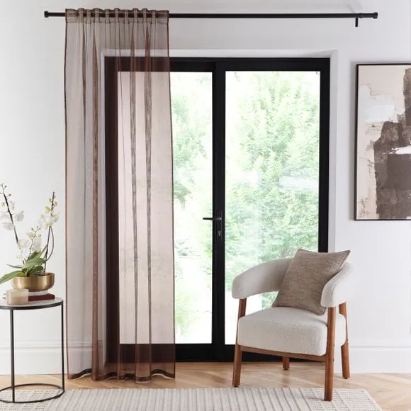 Sheer Voile Panel with Multiway Header - Bronze