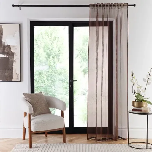 Sheer Voile Panel with Multiway Header - Bronze