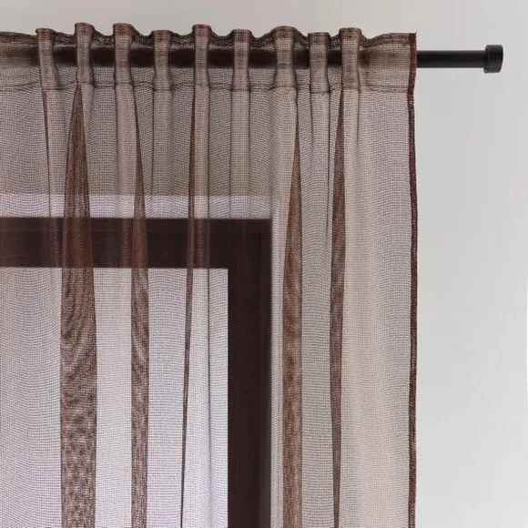 Sheer Voile Panel with Multiway Header - Bronze