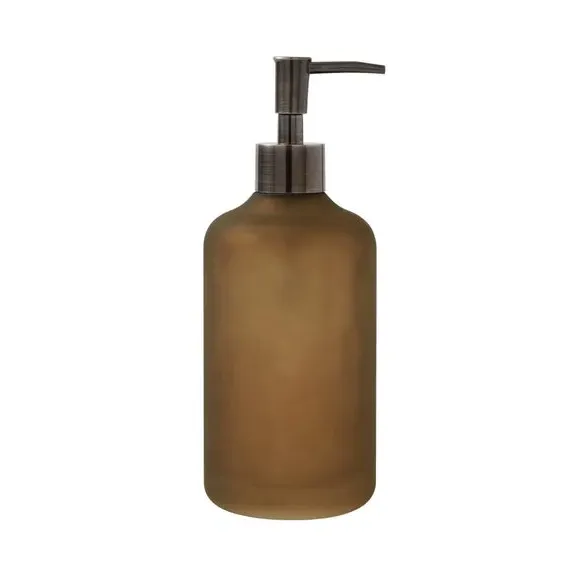 Small Soap Dispenser - Brown, Glass
