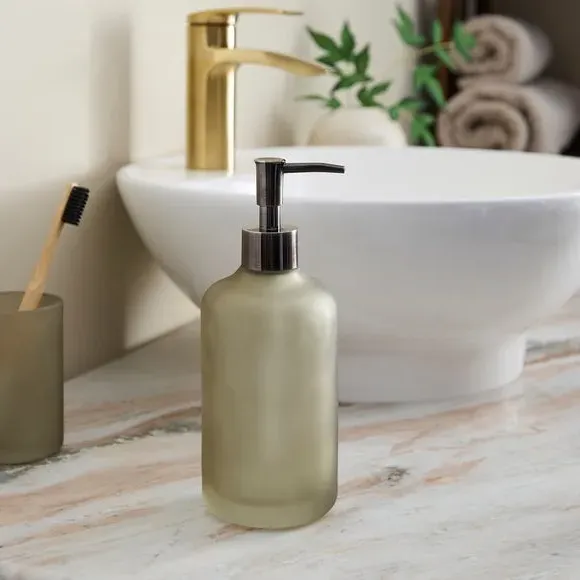 Small Soap Dispenser - Green, Glass
