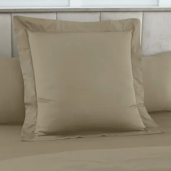 Square Continental Pillowcase - Pebble, Cotton