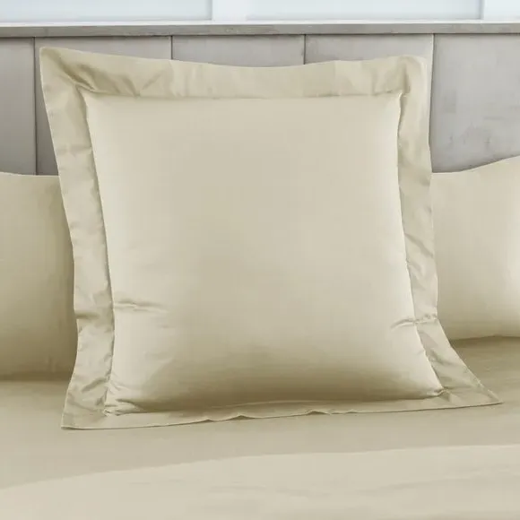 Square Continental Pillowcase - White Sand, Cotton
