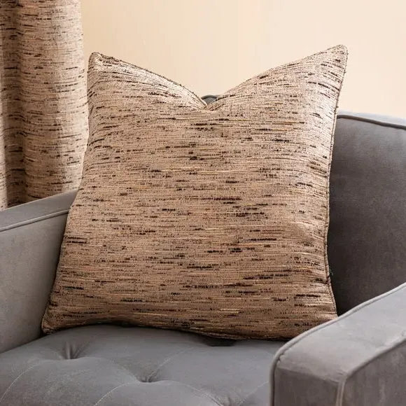 Square Cushion with Piping - Natural, Fabric